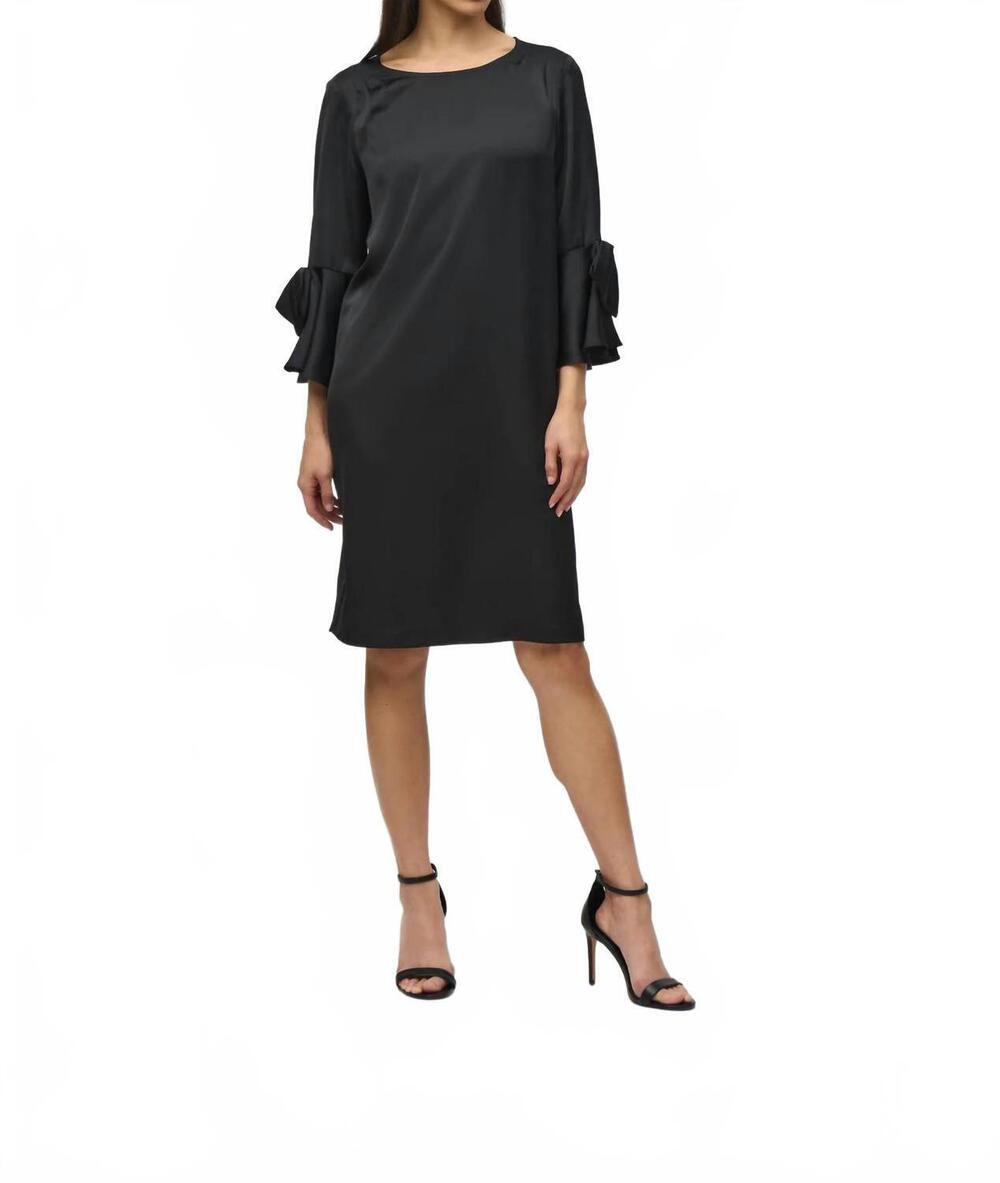 NEW JOSEPH RIBKOFF boat neckline dress in black